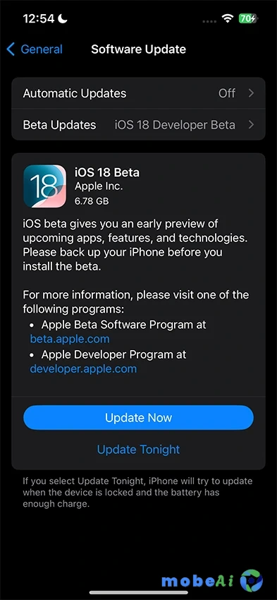 كيفية تثبيت إصدار iOS 18 بيتا 1 على هواتف الأيفون