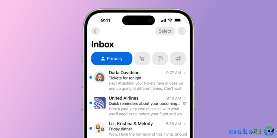 تطبيق Mail الجديد