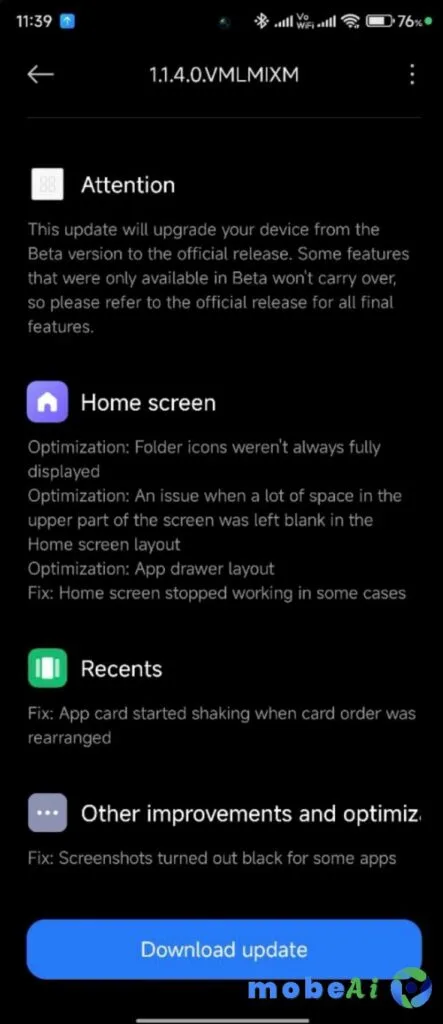 Xiaomi 13T Pro Android 15 update 1 1