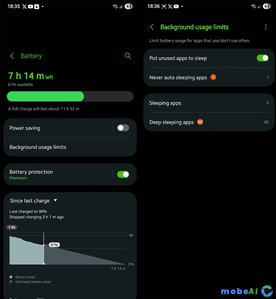 تحسن ملحوظ في عمر البطارية مع واجهة One UI 7