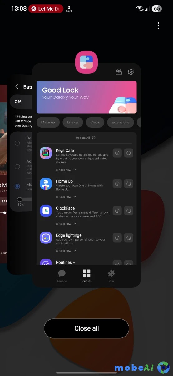 تجربة رسوم متحركة وانتقالات أكثر واقعية في واجهة One UI 7