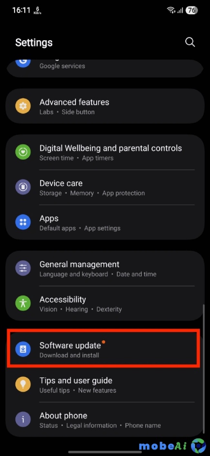 5 download and install One UI 7 1