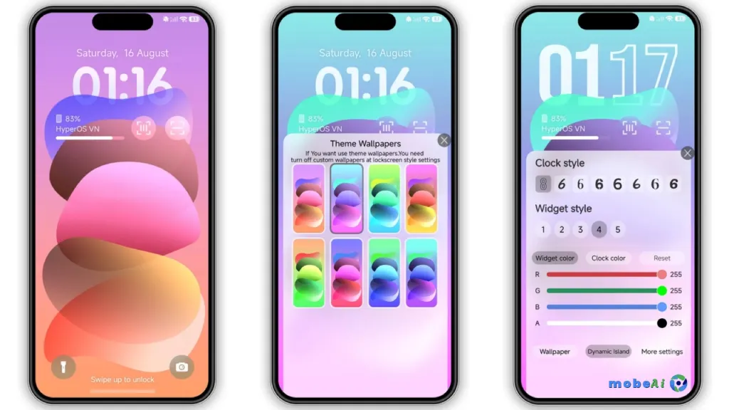 coloful 19 hyperos theme xiaomi redmi 1