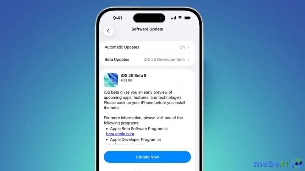 آبل تطرح تحديث iOS 26 Beta 9 للمطورين والمستخدمين التجريبيين قبل الإطلاق الرسمي