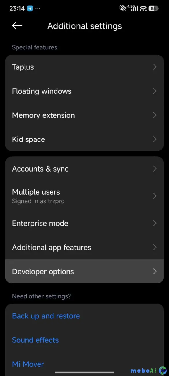 10 Developer Settings